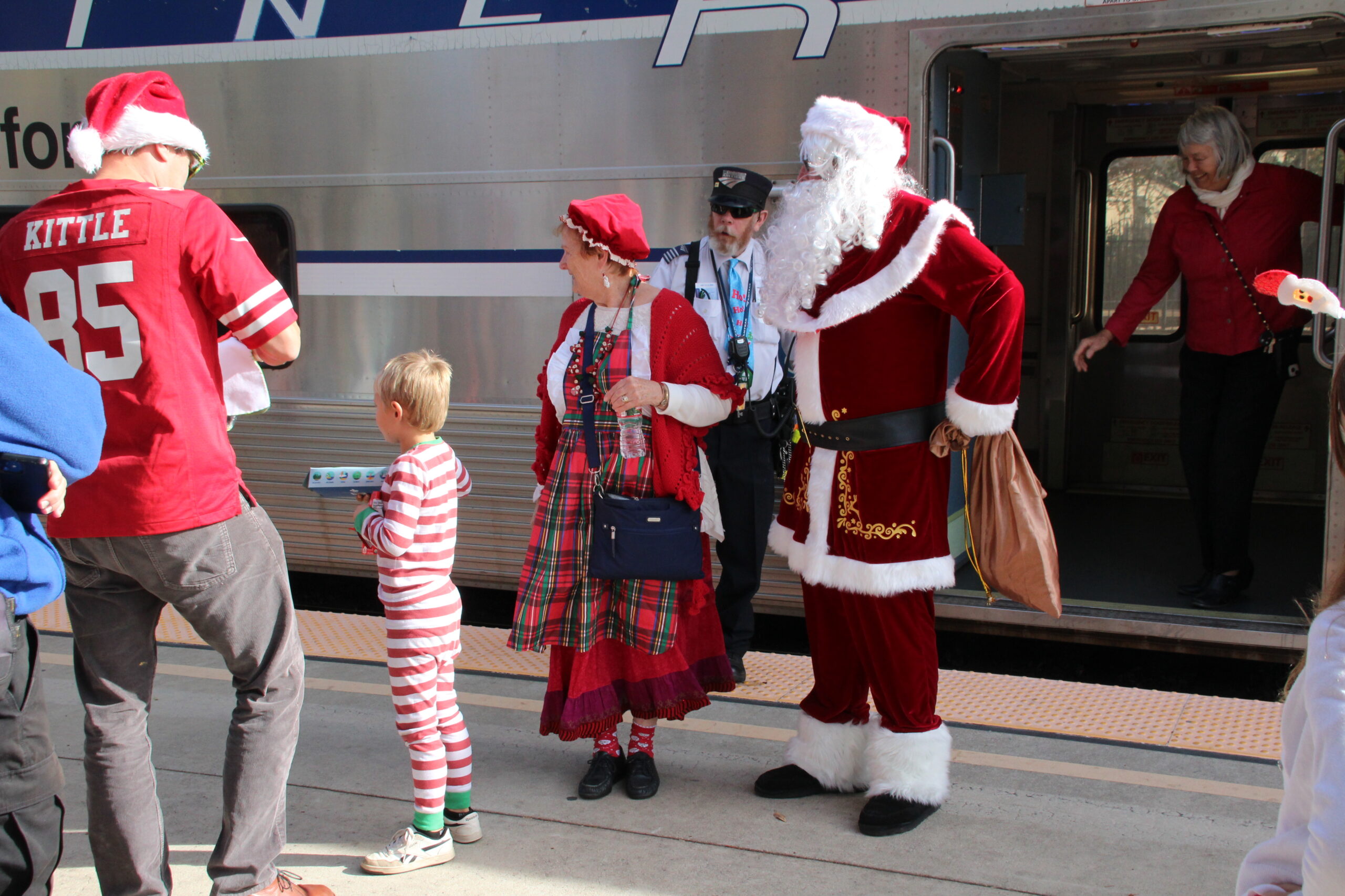 Santa Arrives on the train