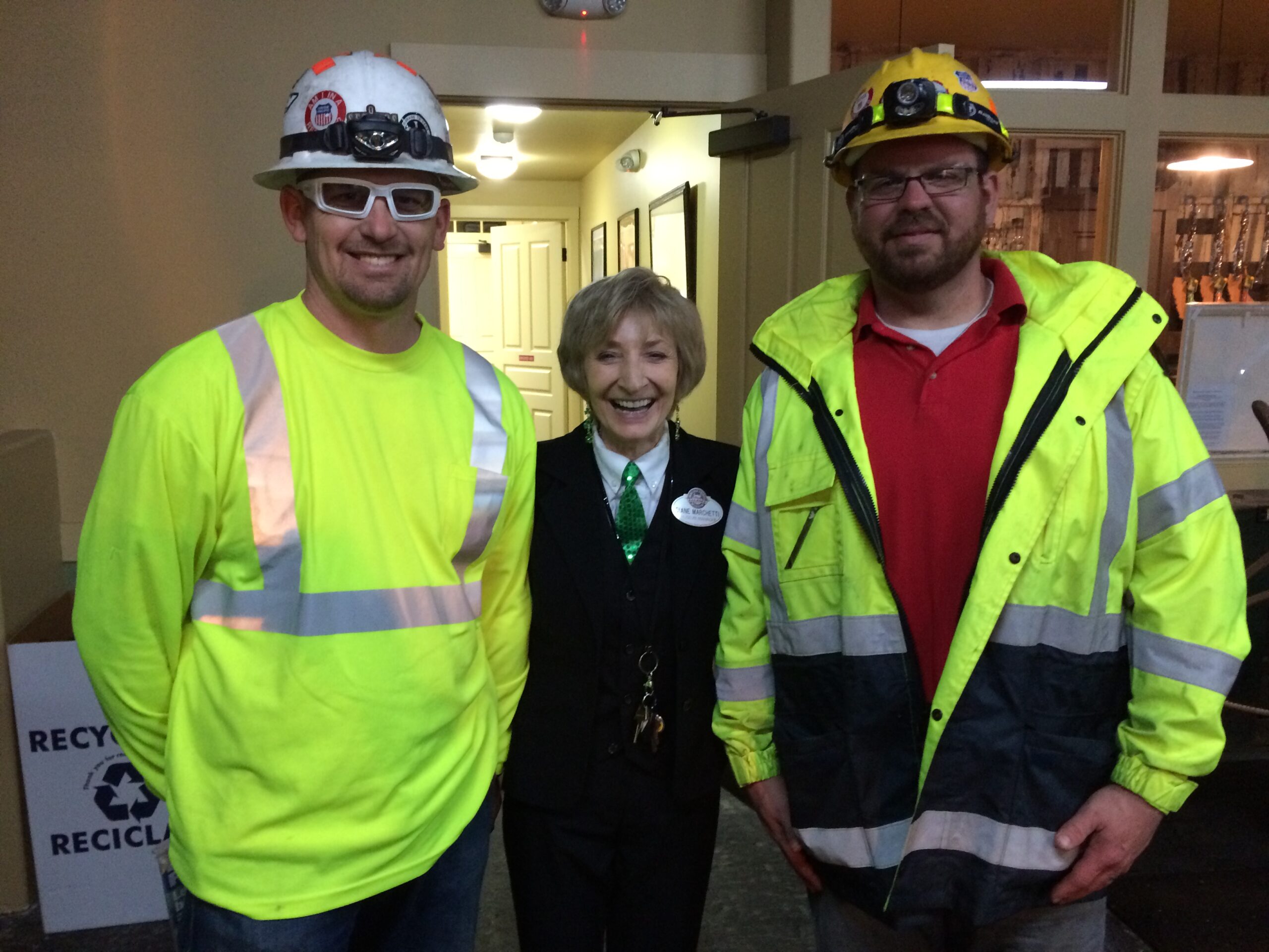 Diane with UP Track Workers
