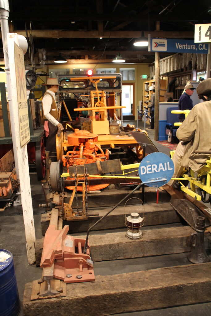 Photo of tools on track at museum