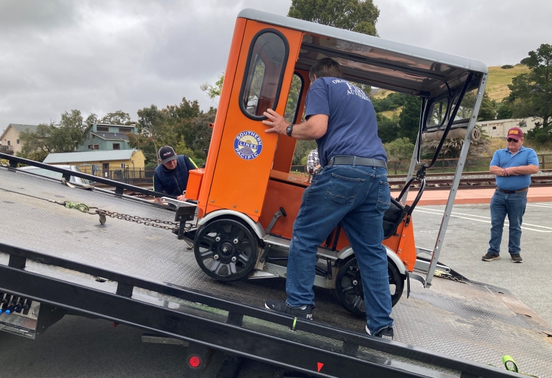 Loading speeder on truck